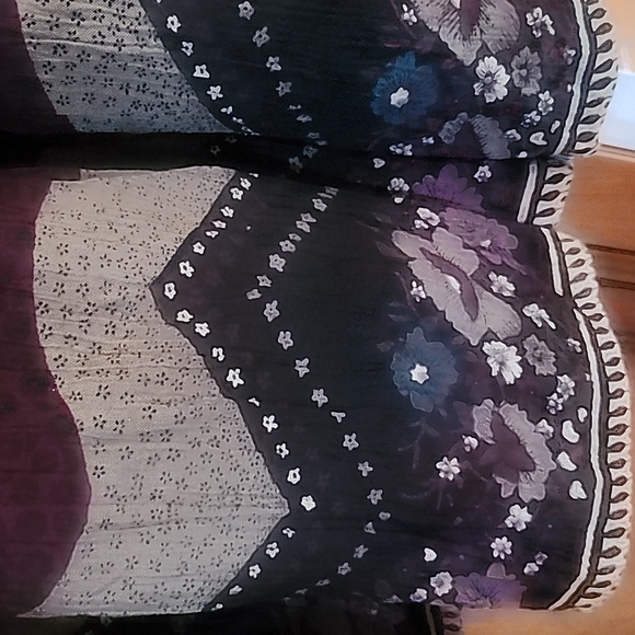 NWOT Long Boho Warm Fall Color Stretch Waist Skirt Size Small - Picture 10 of 11